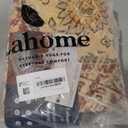 Lahome Moroccan Trellis Washable Round Rugs, Non-Slip Soft Round Rug 4ft Ultra-Thin, Small Vintage Circle Carpet for Entryway Kitchen Bedroom Nursery Bathroom Elise, Red/Orange