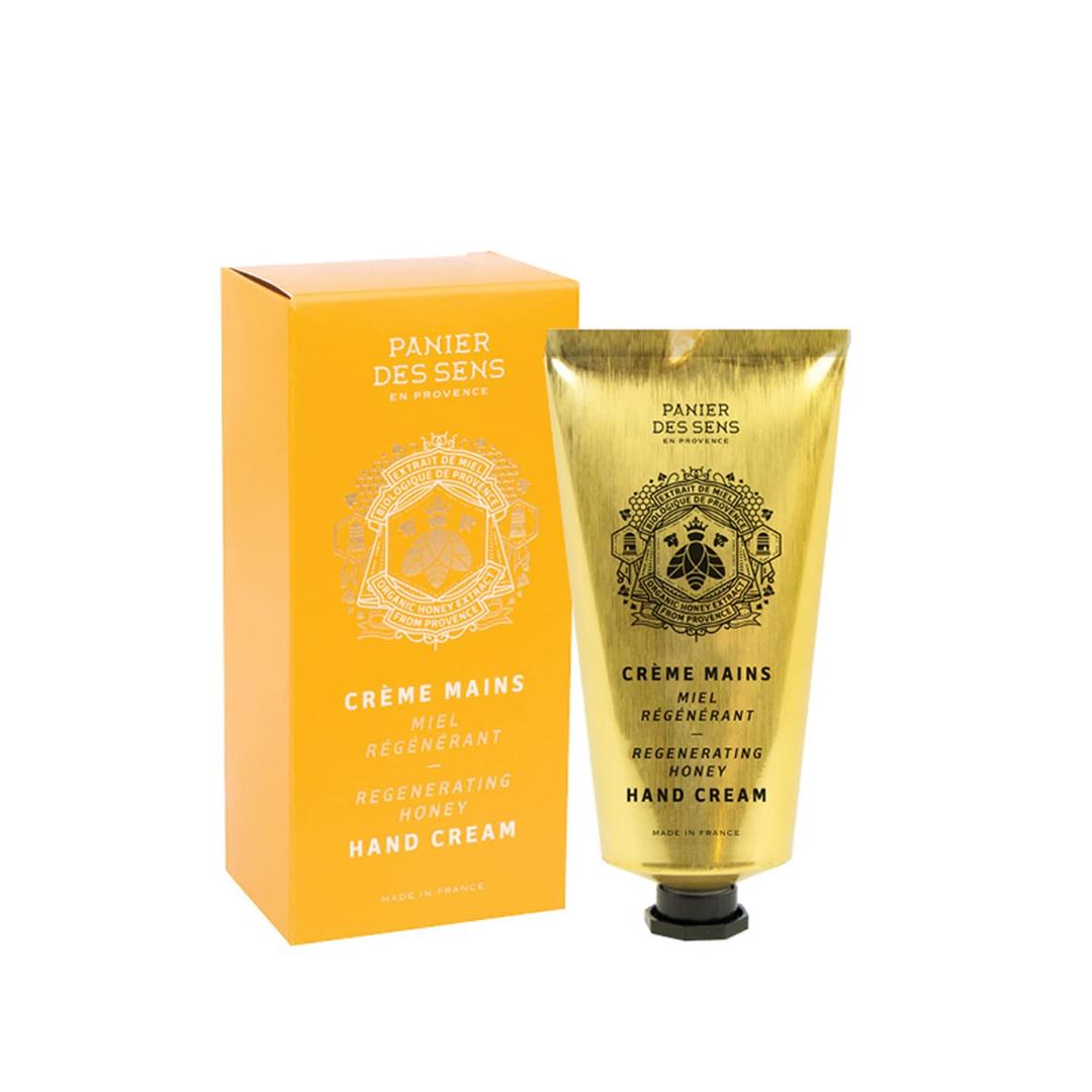 Panier des Sens Honey Hand Cream - Nourishing Shea Butter Hand Cream for Dry Cracked Hands 97% Natural Ingredients - Dermatologically Tested Hand Lotion for Woman Made in France, 2.5 fl oz