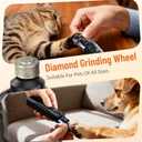 Electric Dog Nail Grinder: 5-Speed Quiet Dog Nail Trimmer with LED Light, Adjustable Safety Guard, Rechargeable Cordless Design for Small to Large Dogs & Cats(Black)