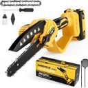 Mini Chainsaw Compatible With Dewalt 20V MAX Battery,Cordless Pruning Chainsaw with Security Lock & Replacement Chain, Battery Powered for Wood Cutting|Tree Trimming|Camping(Battery Included)
