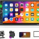Double Din Car Stereo 7 Touch Screen Car Radio with Bluetooth Backup Camera FM Radio Receiver USB AUX Auto radio TF Card Input Audio Video MP5 MP4 MP3 Player Car Multimedia Player Support Mirror Link