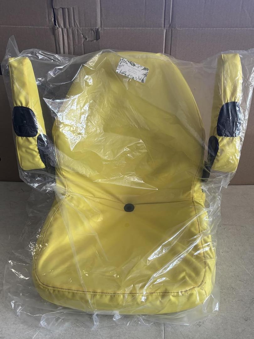 Yellow Tractor Seat Made for Universal Tractor Seat and Compact High Back Mower Seat with Adjustable Armrest. Made in Durable Yellow Endura. 1 per box. Ask about quantity discounts