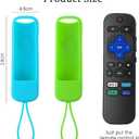 2 Pack Remote Case Compatible with Roku TCL Hisense Remote Controls,Silicone Protective Controller Sleeve for Roku Express 4K - Streaming Stick+Glow in The Dark