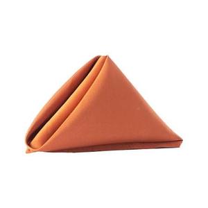 Terracotta Satin Napkin - 20"x20" by CV Linens 5 Packs