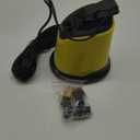 AgiiMan Sump Pump - 125W 1000GPH Submersible Water Pump with 16ft Drainage Hose, 25ft Extra Long Power Cord & 4 Hose Adapters, Water Pump for Basements, Pool Fountains, Hot Tub, Garden Pond, Yellow