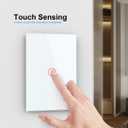 LIVOLO 1 Circle 1 Way Modern Electrical Light Switch Single Pole Wall Switch Touch Light Switch with Led Indicator,No Neutral Wire,White