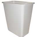 3 Pcs Bathroom Trash Can with Lid, 2.6 Gallon / 10 Liter Small Garbage Can with Press Top Lid, Plastic Wastebasket with Pop-up Lids for Toilet, Office, Bedroom, Living Room, White