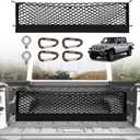 Muslogy Truck Bed Cargo Net Trunk Netting Compatible with Jeep Gladiator 2020-2025 2026 JT Accessories, Pickup Cargo Organizer SUV Sedan Storage Net w/Heavy Duty Carabiners