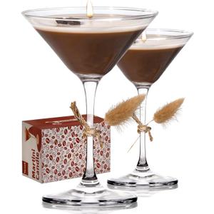 2 Pack Coffee Martini Candles Gifts for Women Men, Scented Candles Unique Gifts for Women Girl Friend Soy Wax Candles for Home, Bedroom,Coffee Bar Scented for Christmas, Birthday,Halloween
