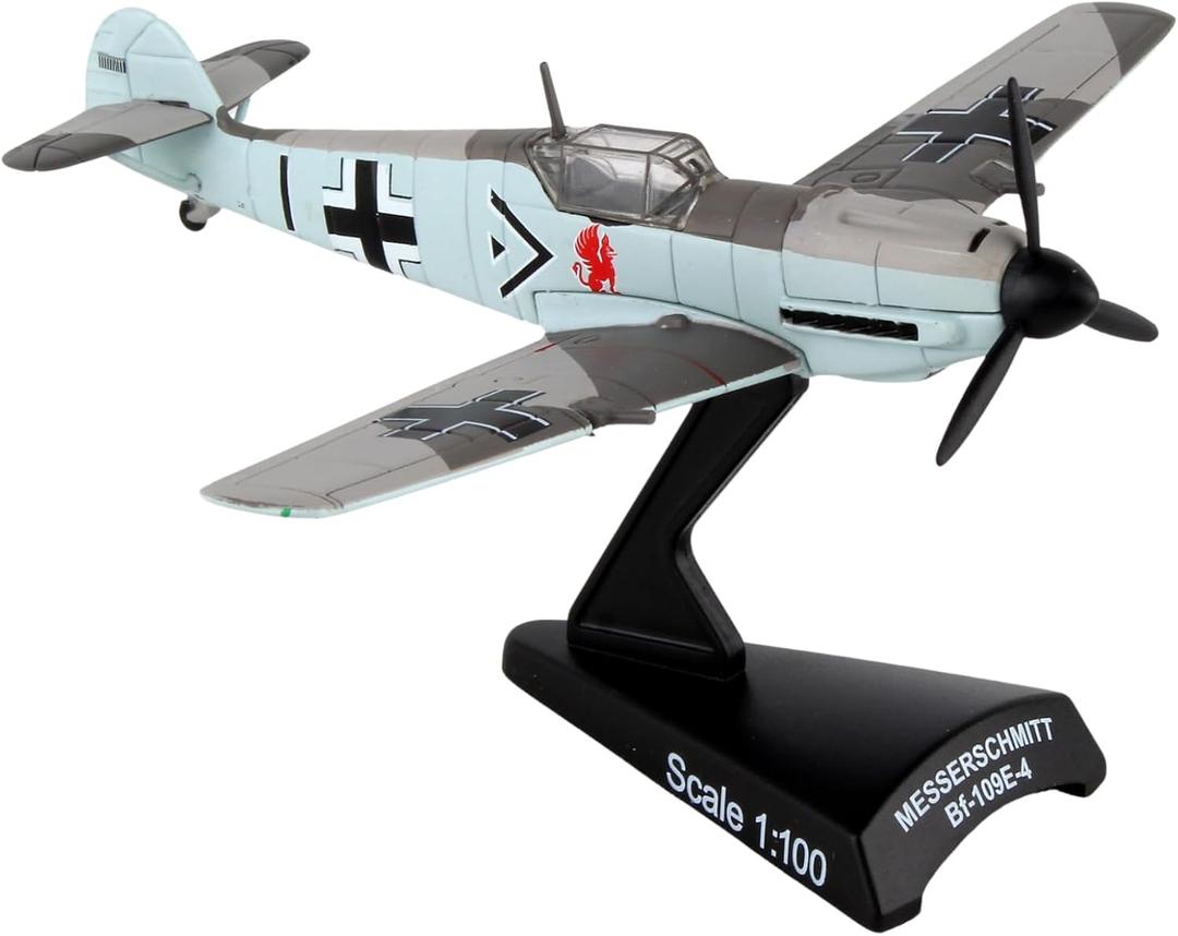 Postage Stamp BF109 Adolf Galland 1/87 Diecast Fighter Jet Model Airplane with Display Stand, Detailed Military Aircraft Model for Collectors