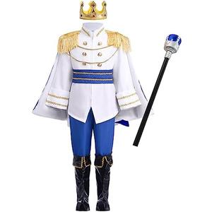 ODIZLI Prince Charming Costume Kids Boys Halloween Carnival Dress Up Fancy Cosplay Suits(Size 120)