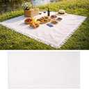 Extra Large Picnic Blanket 102x71 for 6-8 Adults, Boho Beach Blanket with Fringe, Oversize Foldable Outdoor Mat for Camping, Park, Lawn, Travel, Photoshoot & Aesthetic Decor