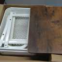 AGTEK 3 Tier Rolling Utility Cart Organizer with Drawer, Metal Craft Cart with Wheels for Bathroom, Kitchen, Office, Nursery Diaper, White