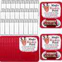 Kigeli 48 Pcs Christmas Reindeer Food Glass Jar Filled Glitter Attached Paper Card Christmas Eve Present Christmas Eve Gift, Christmas Party Favor, Christmas Eve Tradition (Red)