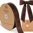 Brown Velvet Ribbon 1.5'' 25 Yards for Christmas Tree, Gift Wrapping, Flower Bouquet, Wreath Decorations, Bow Making (1.5 x 900 in)