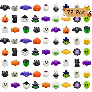 72 PCS Halloween Mochi Squishy Toys Squishies Halloween Toys for Kids Girls Boys Halloween Party Favors Halloween Treat Bags Gifts