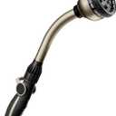 RESTMO Watering Wand Heavy Duty, Metal Garden Hose Wand with 10 Spray Patterns, 15-Inch Long Hose Nozzle Sprayer with Thumb Flow Control, Ideal to Water Hanging Baskets and Shrubs (Bronze)