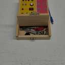 Tilhumt 2-in-1 Busy Board with LED Light, Montessori Screwdriver Board Set with 6 LED Light Switches, Toddler Montessori Switch Fidget Board with Lockable Toolbox, Travel Activity Toys for Kids 3-5