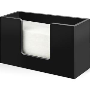 Wooden Paper Towel Dispenser Countertop Paper Towel Holder Counter for Bathroom Black Napkin Holder Kitchen Multifold Towels Dispenser C-fold Trifold Folded Hand Towels Holders for Bathroom Toilet