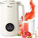 IAGREEA Automatic Nut Milk Maker Machine, 35 oz Homemade Almond, Oat, Soy, Plant-Based Milk and Dairy Free Beverages, Almond Maker with 2 Hours Heat Preservation,10 Blade, Keep Warm Countertop Blender (White)