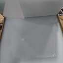 Fredbeck 30x84 Frosted Glass Barn Doors Aluminum Frame and 5.5ft Hardware Kit Included, Waterproof PVC Coating,Pre-Drilled Ready to AssembleBrown, 3-PanelsModern Interior Sliding Doors with Glass