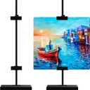 Adjustable Tabletop Easel Stand Picture Easels for Display up to 16.5" H, Black Metal Picture Stand for Art Signs Photos, Framed Artwork Display Easel Stands for Home Events(2 Pcs)