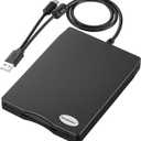 Floppy Disk Reader 3.5 inch External USB Floppy Disk Drive Floppy Disc Reader for PC Laptop Windows 11/10 (Frosted Texture, 3.5 Inch)