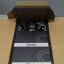 STARPY 6 Pack Black Door Knobs with Square Rosette, Interior Door Handles for Bath & Bed, Heavy Duty Door Knob with Lock, Matte Black