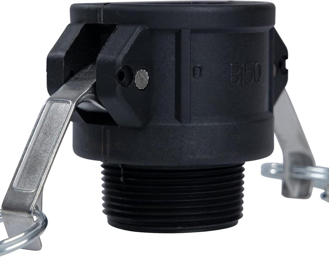 2 pcs Poly cam lock fittings (1-1/2" Part B) Cam & Groove Hose Fitting, Male Aadapter x Female NPT Thread Polypropylene Camlock Fittings (1-1/2") (1.5 Inch)