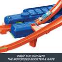 Hot Wheels Toy Car Track Set, Stunt Track Mid-Air Crash with 1:64 Scale Die-Cast Toy Car, Motorized Booster for Non-Stop Stunting & Racing