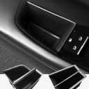 4Pcs for Mazda 3 2019-2023 Axela CX-30 CX30 2020-2023 Front and Rear Door Storage Box Door side Grab Tray Door Storage Organizer Armrest Phone Container Black