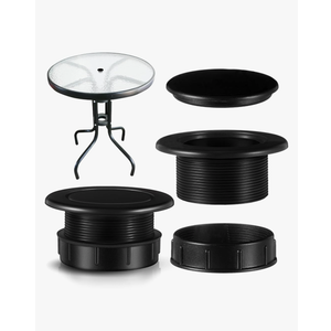 Sadnyy Parasol Umbrella Hole Ring Plug and Cap Set Outdoors Deck Table Hole Cover Insert Thicker Umbrella Plug for Patio Table Yard, Black