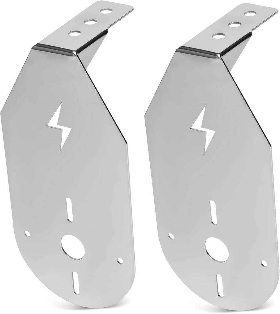 2 Pack Stainless Steel Watermelon Light Brackets, Universal L-Shaped Mirror Mount Turn Signal Holders for Trucks & Semi, Light Not Included