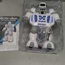 STEMTRON Robot Toys for Kids, Programmable Remote Control Robot with Intelligent Gesture Sensing, Recharge, Singing & Dancing Mode, Launcher (White)