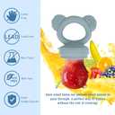 Baby Fruit Feeder & Mini Freezer Tray Combo - Baby Teether, Breastmilk Popsicle Molds for Teething Relief, Fresh Food Feeder for Safe Infant Self-Feeding, Extra Food Pouches(Blue)