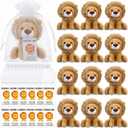 Blueweenly 36 Pcs Lion Plush 6 Inches with Organza bag and Cards Cuddly Lion Stuffed Animal Small Stuffed Animals Bulk for Birthday Favors Gifts Forest Decor Birthday