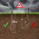 30 inch Ground Anchors Heavy Duty Screw in - Kit of 6 Fully Welded Earth Anchors - Long Spiral Tie Down Stakes for Swing Set Shed Trampoline Canopy Tree Tent - High Wind Anchor - Sand Auger Stake