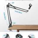 InnoGear Webcam Stand, Boom Arm Mount Stand for Logitech Webcam BRIO 4K C920 C920S C922 C922x C925e C930 NexiGo N60, 1/4"-3/8" and 3/8"-5/8" Screw for Blue Yeti Snowball Yeti Nano and Other Mics