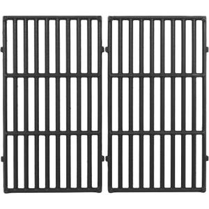 Spirit E-210 7637 Grill Cooking Grates for Weber Spirit e210, 17.5" Grill Grates for Weber Spirit & Spirit II 200 Series E-210 E-215 E-220 S-210 S-215 Spirit II E-210 II E-220 2 Burner 64815 67022 (Cast Iron Grates for Weber Spirit I II 200)