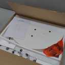 sthmec Side Table, Small Round End Table with Storage Shelf for Small Space, 2-Tier Small Bedside Table Sofa Couch Table, Round Accent Table Nighstands for Living Room, Bedroom, White