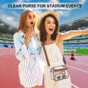 Clear Bag for Stadium Events - Stadium Approved Small Mini Clear Purse, Women's Top-Handle Handbags for Sports Concerts
