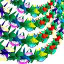 FUTUREPLUSX 4PCS Tropical Garland Party Decorations, 9.8ft Luau Paper Flower Banners Multicolor Hawaiian Hibiscus Garlands for Mexican para Fiesta Tiki Party Decor Supplies