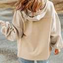 SHEWIN Women Jackets Casual Fuzzy Sherpa Hooded Zip Up Coats | Oversized, Long Sleeve, Lightweight, Drawsting, Fashion, Casual, Trendy, 2026 (XL)