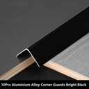 Aluminium Alloy Metal Corner Guards 10 Pcs Wall Corner Protector 1.2" x 1.2" x 48" Wall Corner Protection Decoration Black Pack of 10 Corner Guards 20 Ga/1 mm Thickness