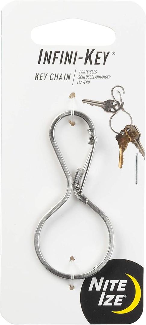 Nite Ize Infini-Key keychain, A Better Key Ring To Hold, Attach, + Detach Keys 2 Pack