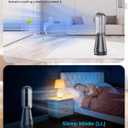 22" Small 32dB Silent Bladeless Tower Fan with Remote, Magnetic Washable Filter, LED Display, 8 Speed Settings, 80 Oscillation, 1-9H Timer, 30W Energy Saving for Indoor Use Bedroom and Office, Large