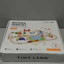 Tiny Land 110PCS Wooden Train Set  Toy Train with Tracks for Kids Ages 3-7, Compatible with Major Brands, Ideal Railway Playset for Boys and Girls, Great Birthday