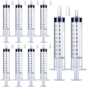 19 Pack 10ml Syringe for Liquid, Oral, Scientific Labs, Measurement, Dispensing, with Cap, 10cc Syringes
