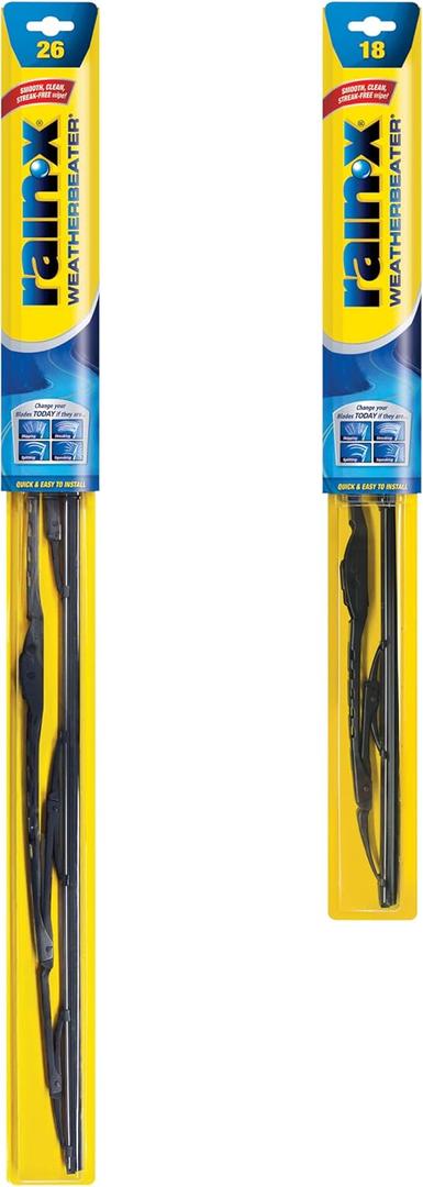 Rain-X 820145 WeatherBeater Wiper Blades, 26" and 18" Windshield Wipers (Pack of 2), Automotive Replacement Windshield Wiper Blades That Meet Or Exceed OEM Quality And Durability Standards