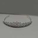 Silver Cubic Zirconia Small Wedding Crowns for Bride CZ Birthday Party Floral princess Tiaras for Girls Sweet 16 Prom Hair Accessories